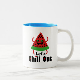❤️ 🍉Doe Watermeloen Dans & Chill 😋 Tweekleurige Koffiemok