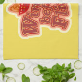 Doe Wings voor de vlamingen Funny Chicken Motto Theedoek (Gevouwen)