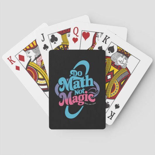 Doe Wiskunde Niet Magie Wiskunde Liefhebbers  Pokerkaarten (Achterkant)