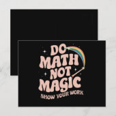 Doe Wiskunde Niet Magisch Grappig Wiskunde Leraar Briefkaart (Voorkant / Achterkant)