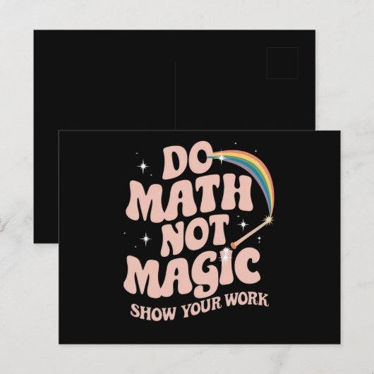 Doe Wiskunde Niet Magisch Grappig Wiskunde Leraar Briefkaart (Voorkant / Achterkant)