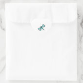 doedel een libel hart sticker (Tas)