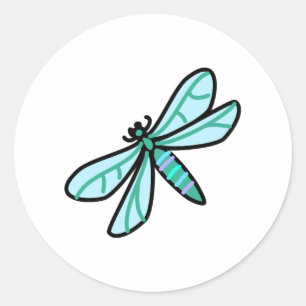 doedel een libel ronde sticker