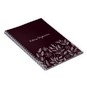 doedele bladeren en bloemen notitieboek (Rechterzijde)