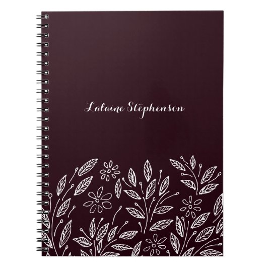 doedele bladeren en bloemen notitieboek (Voorkant)