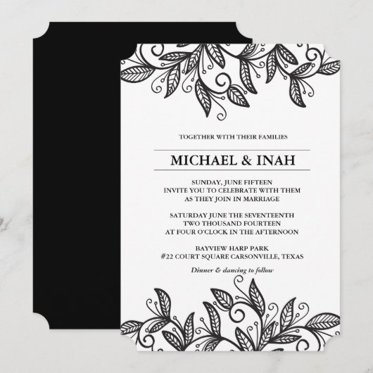 doedele zwenkblad kaart (Voorkant / Achterkant)