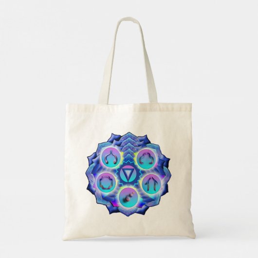 Doedelen op het symbool van Abundancel Bliss Tote Bag (Achterkant)