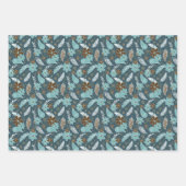 doedelen schildpadden bloemen 3 kleurensoort inpakpapier vel (Voorkant 3)