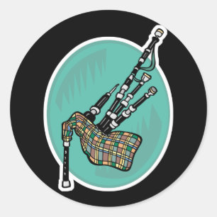 doedelpijpen ronde sticker