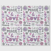 Doedels van vrede en liefde cadeaupapier (Vlak)
