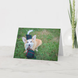 Doedelzak Corgi lege wenskaart Kaart