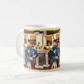 doedelzak koffiemok (Voorkant links)