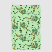 doedelzak Muzieknoten Patroon Golfhanddoek (Voorkant)