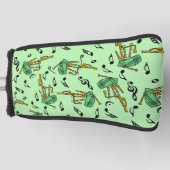 doedelzak Muzieknoten Patroon Golfheadcover (Voorkant)