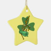 doedelzak Shamrock Keramisch Ornament (Rechts)