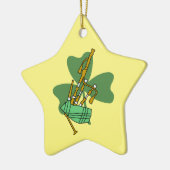 doedelzak Shamrock Keramisch Ornament (Links)