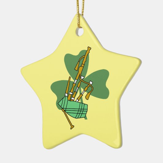 doedelzak Shamrock Keramisch Ornament (Links)