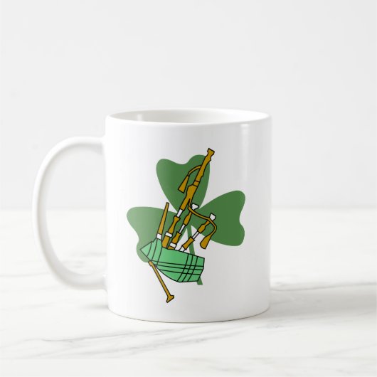 doedelzak Shamrock Koffiemok (Links)
