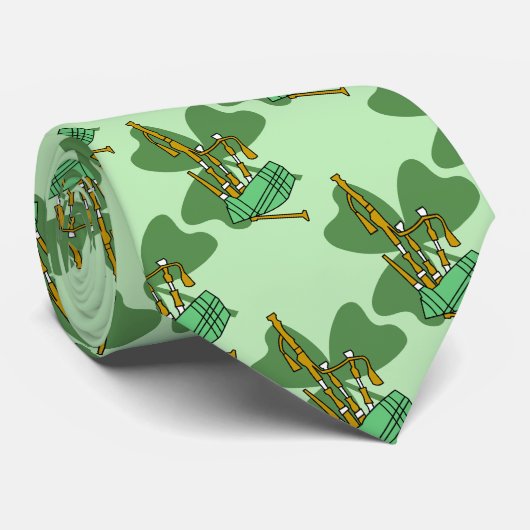 doedelzak Shamrock Stropdas (Opgerold)