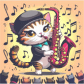 doedelzak spelen kat sticker (Voorkant)