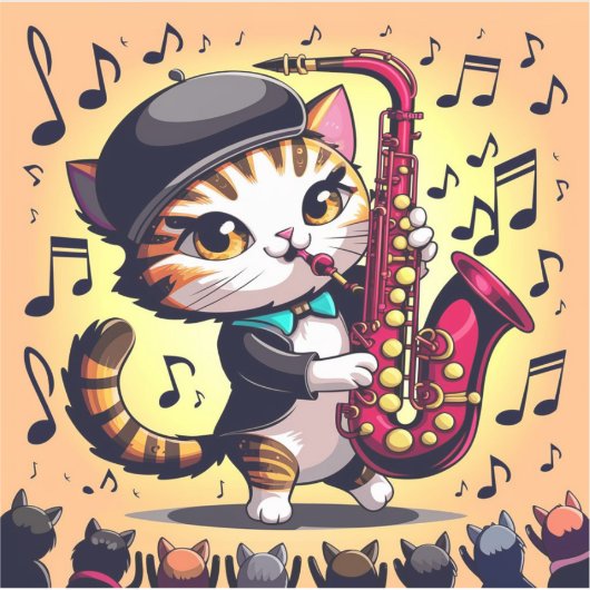 doedelzak spelen kat sticker (Voorkant)