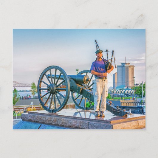 Doedelzakken bij Sunset Briefkaart (Voorkant)