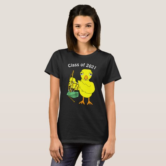 Doedelzakken Chick Afstuderen T-shirt (Voorkant volledig)