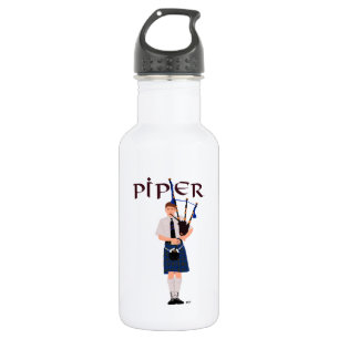 Doedelzakspeler - Blauwe Kilt Waterfles