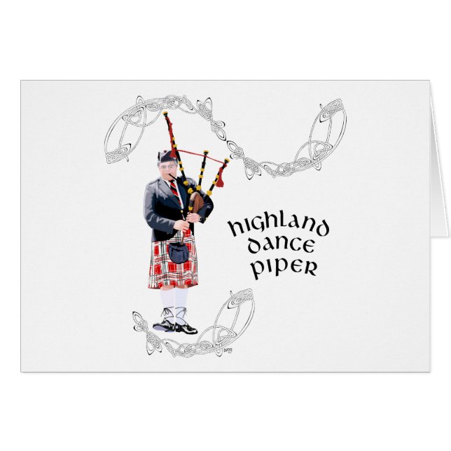 Doedelzakspeler in rode kilt (Voorkant Horizontaal)