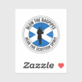 Doedelzakspeler Musical Doedelzakspeler Scottish F Sticker (Vel)