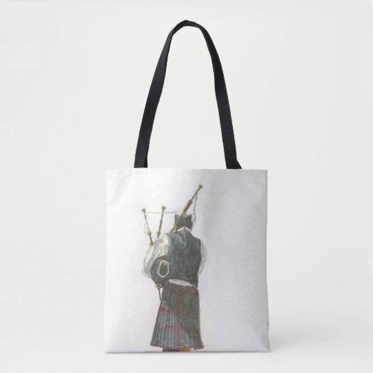 Doedelzakspeler Tote Bag (Voorkant)