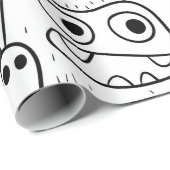 doedgezichten die papier verpakken (Rol Hoek)