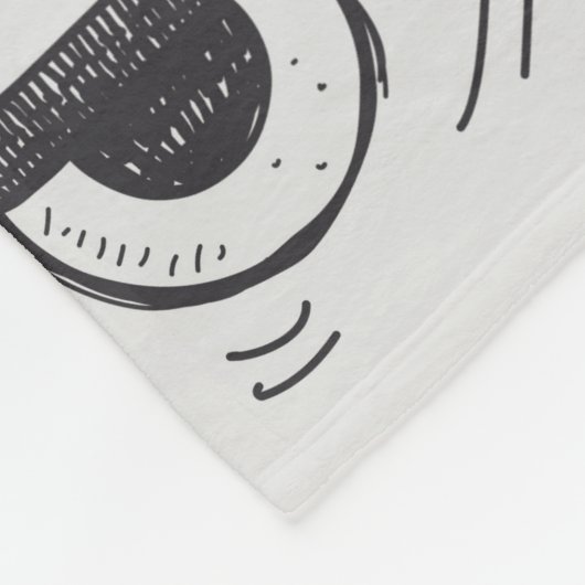 doedle robot element , illustrator line tools teke fleece deken (Hoek)