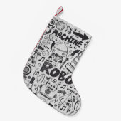 doedle robot element , illustrator line tools teke kleine kerstsok (Voorkant (Hangend))