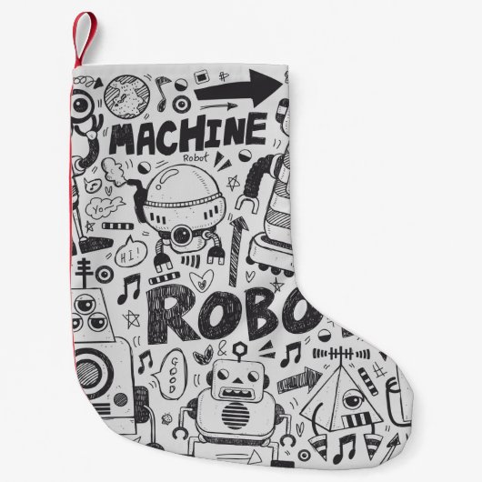 doedle robot element , illustrator line tools teke kleine kerstsok (Voorkant)