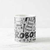 doedle robot element , illustrator line tools teke koffiemok (Center)