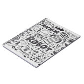 doedle robot element , illustrator line tools teke notitieboek (Linkerzijde)