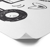 doedle robot element , illustrator line tools teke poster (Hoek)