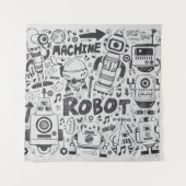 doedle robot element , illustrator line tools teke wandkleed (Voorkant)
