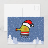 doedle spring santa briefkaart (Voorkant / Achterkant)