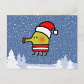 doedle spring santa briefkaart (Voorkant)