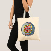 Doedling op het symbool van de Mondiale Eenheid Tote Bag (Voorkant (product))