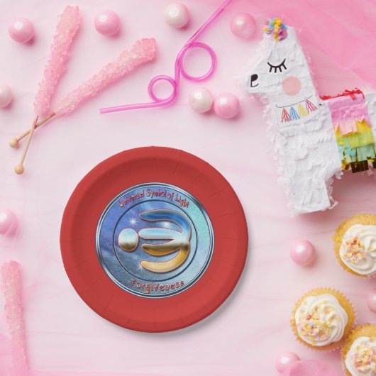 Doedling op het symbool van vergeving papieren bordje (Feest)