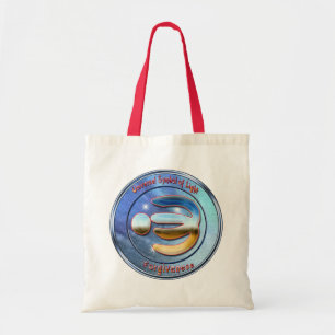 Doedling op het symbool van vergeving tote bag