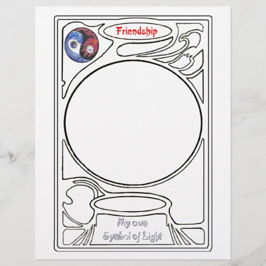 Doedling op het symbool van vriendschap flyer (Voorkant)