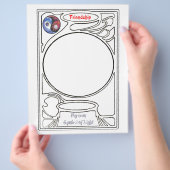 Doedling op het symbool van vriendschap flyer (Hand)