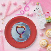 Doedling op het symbool van vriendschap papieren bordje (Feest)