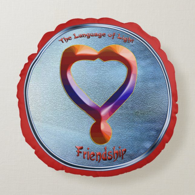 Doedling op het symbool van vriendschap rond kussen (Voorkant)