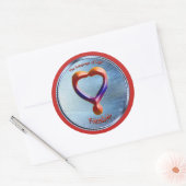 Doedling op het symbool van vriendschap ronde sticker (Envelop)