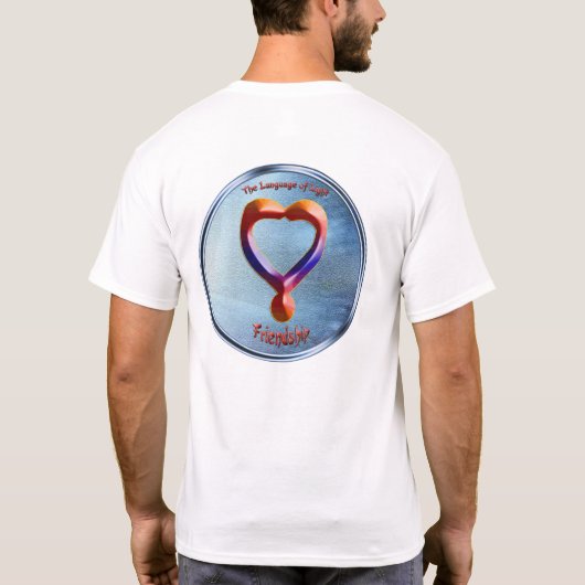 Doedling op het symbool van vriendschap t-shirt (Achterkant)
